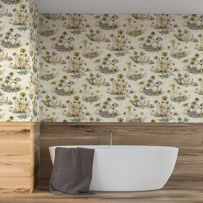 Hovedbilde Safari Print tapet cream/beige
