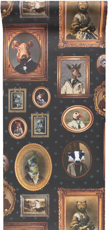 Portrait Gallery tapet navy