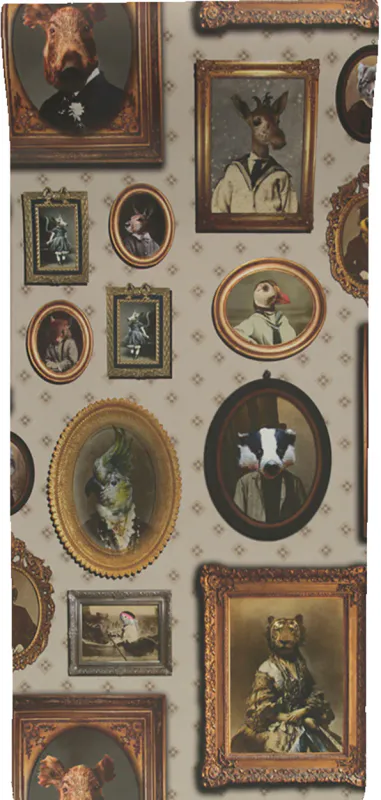 Portrait Gallery tapet taupe/lys