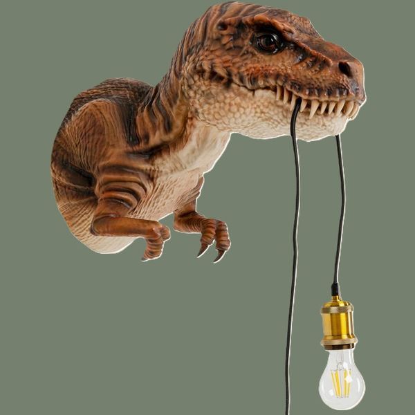 Hovedbilde Dinosaur T-Rex vegglampe