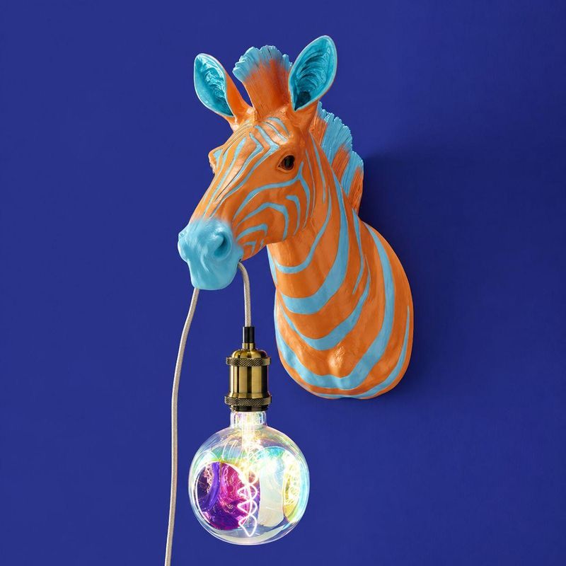 Zebra Zora vegglampe blå og oransje 