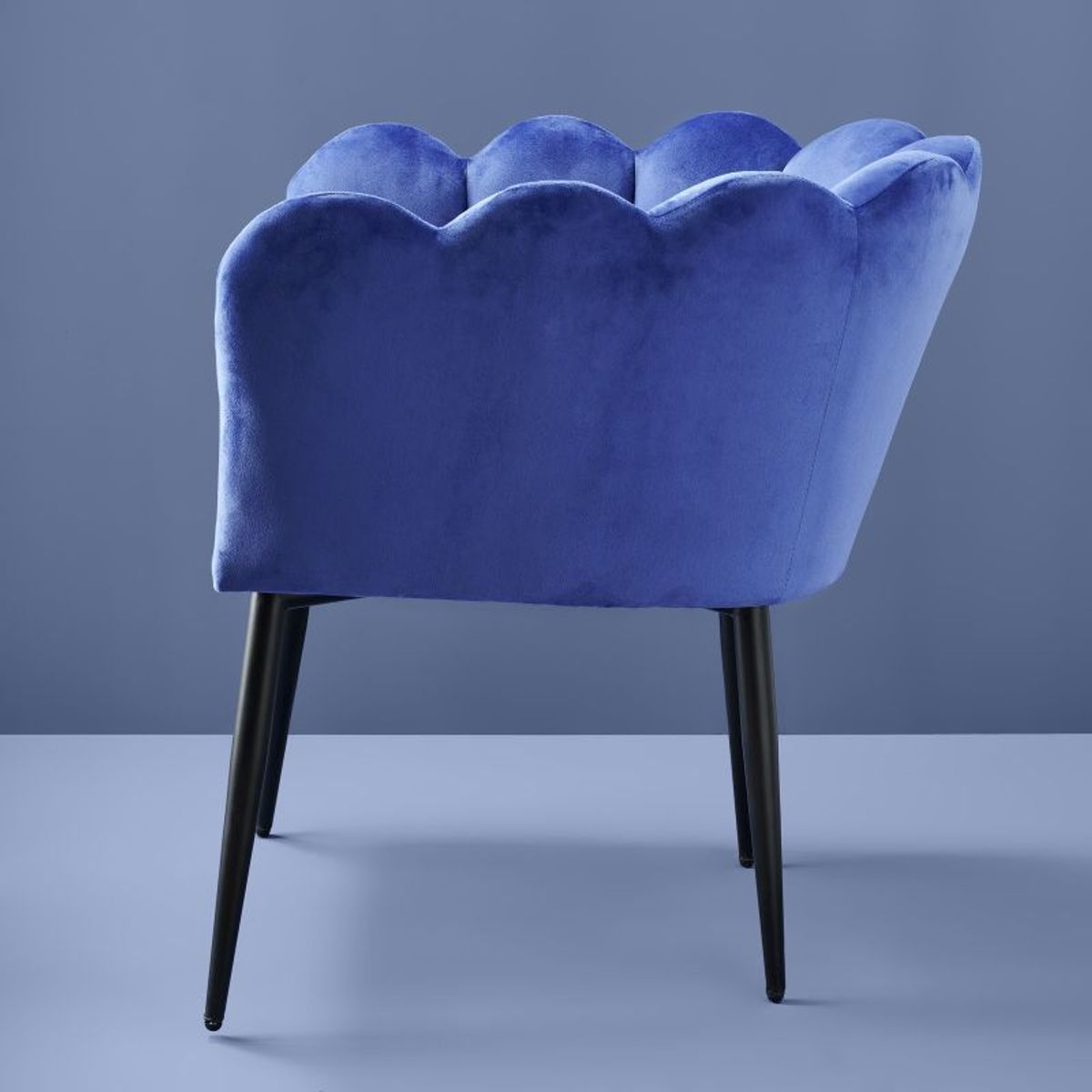 Stol Marlene Blue i fløyel  WERNS