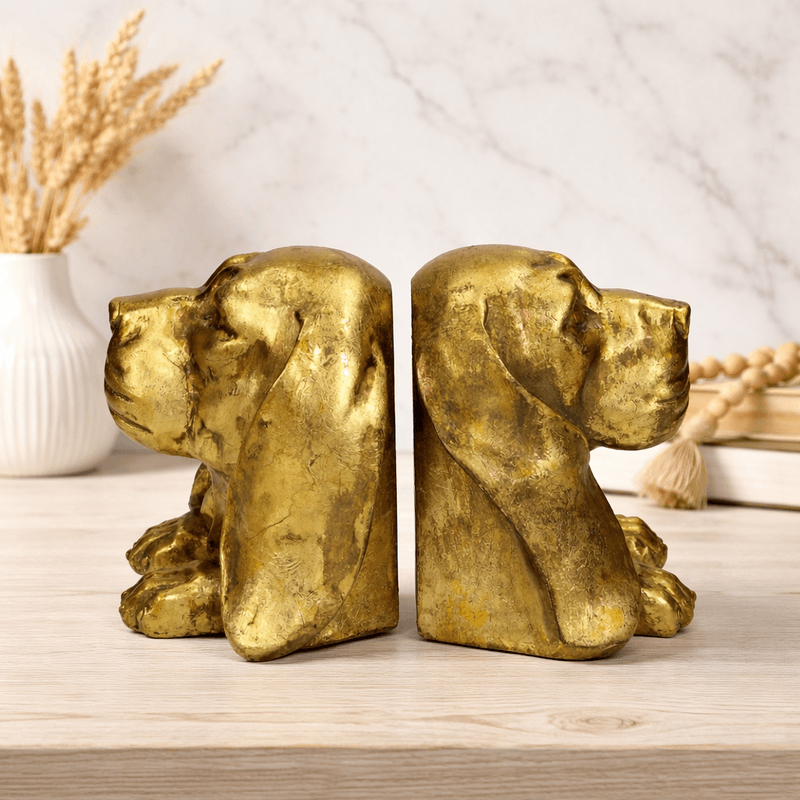 Bokstøtter Dog Gold