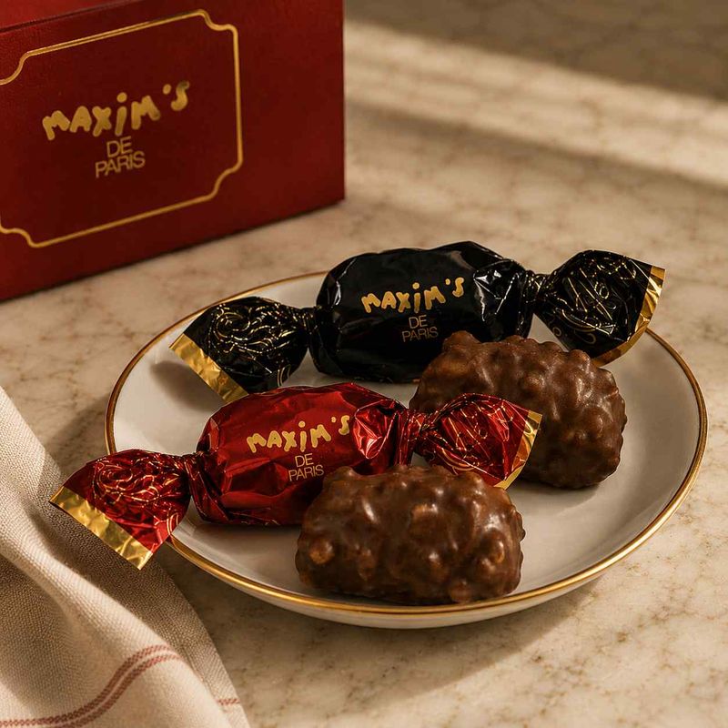 Maxim's Gavesett med minihus og sjokoladerochers