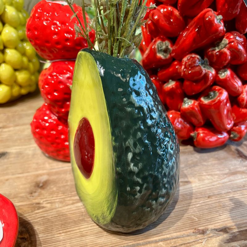 Avokado vase i keramikk