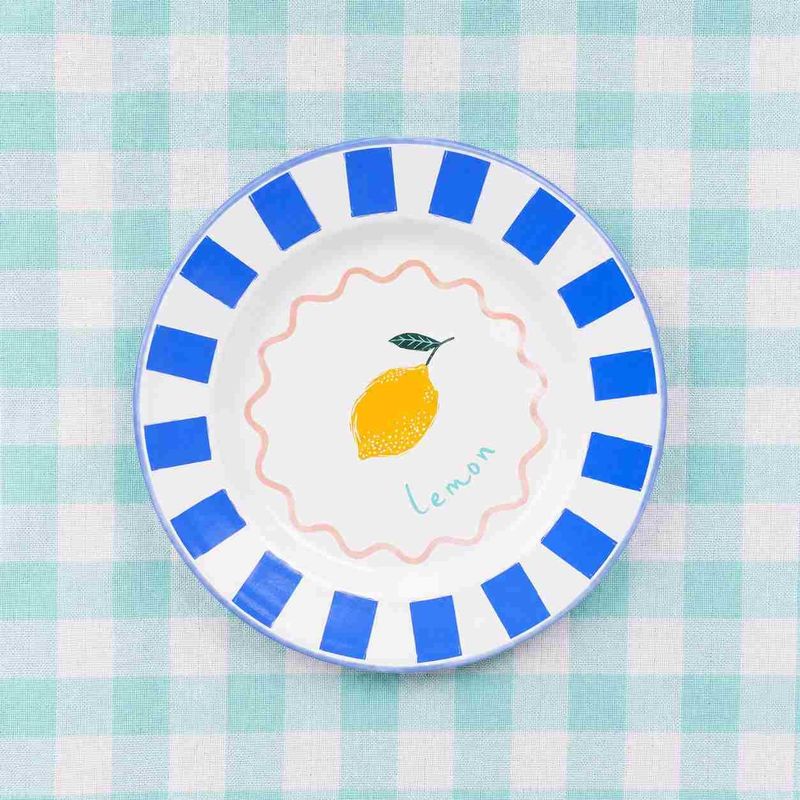 Bon Appétit Emaljetallerken Lemon 25 cm