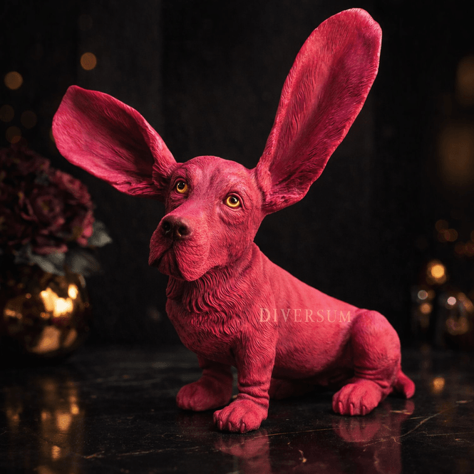 Hovedbillede Pink Basset Hund figur