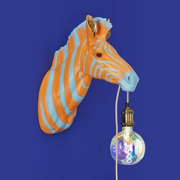 Hovedbilde Zebra Zora vegglampe blå og oransje 