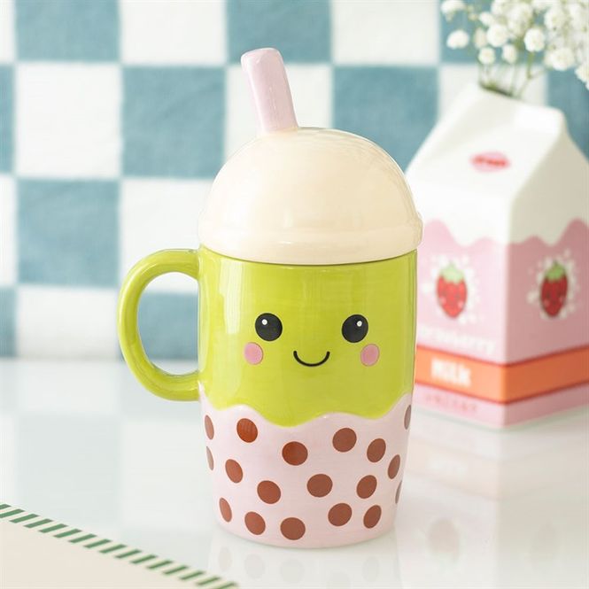 Hovedbilde Kawaii Bubble Tea Krus med Lokk